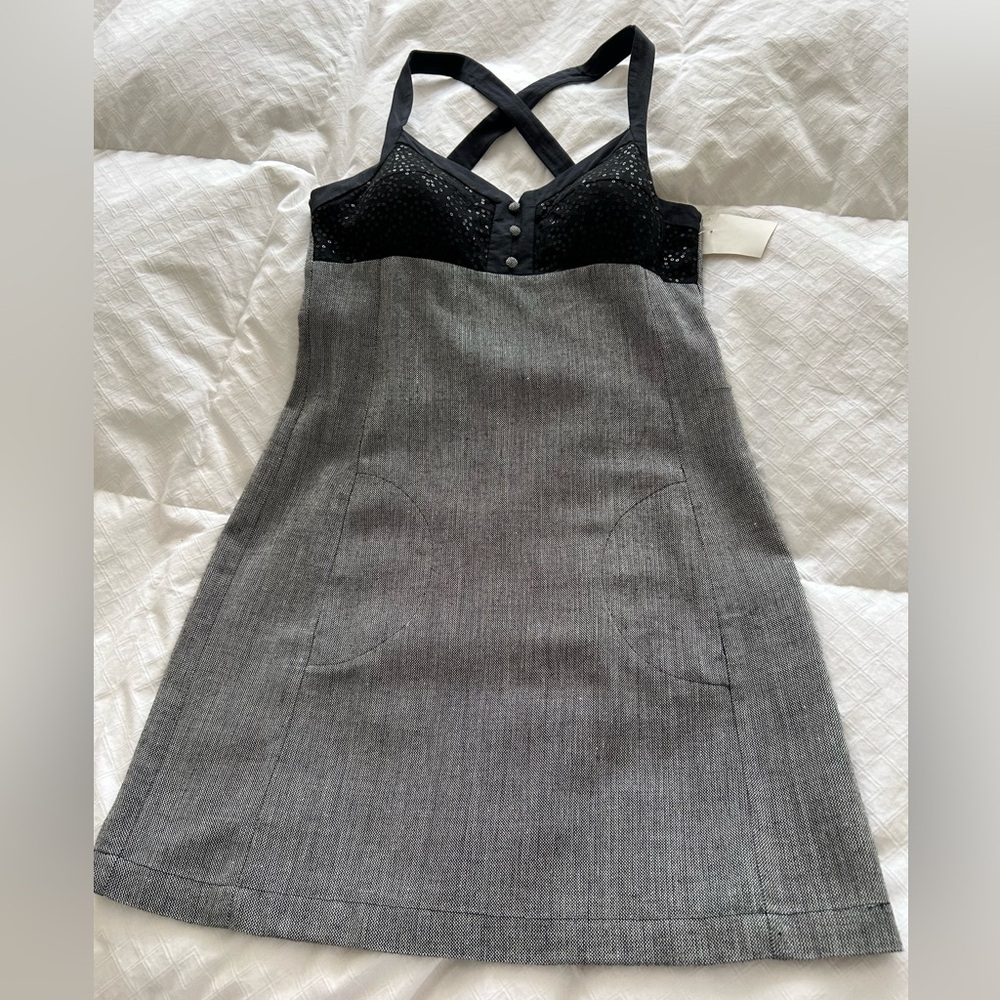 NWT Black & White & Sequin Bodice Dress